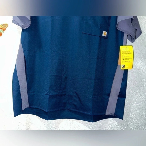 Carhartt Men's Raglan Sleeve 2-Tone Scrub Top (NWT) - Picture 2 of 6